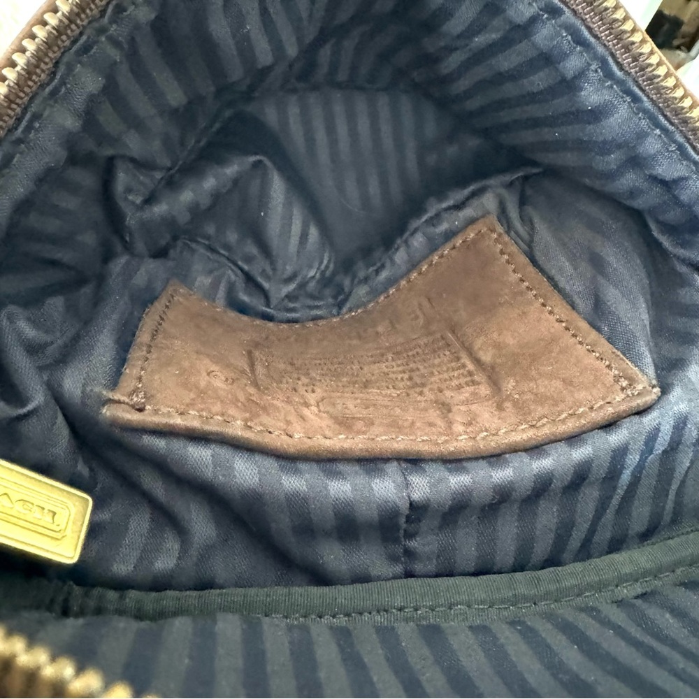 Rare Coach Vintage Creel Crossbody Bag Brown Nubuck Leather - Picture 16 of 17